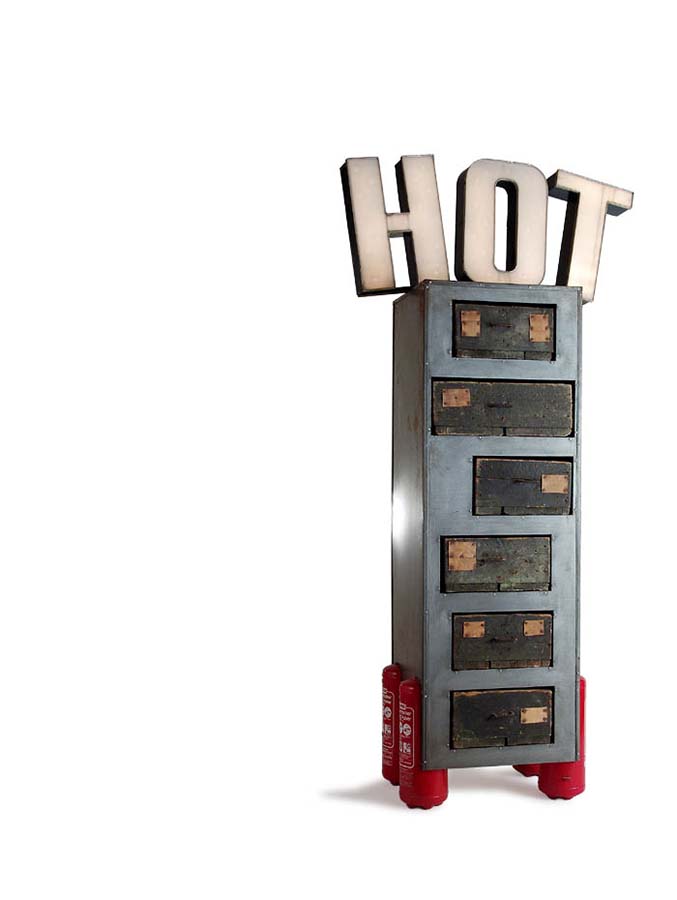 Schrank `Hot`, 2005, Höhe 200cm